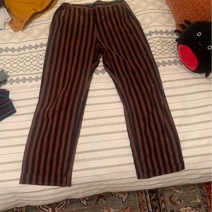 Chic Clowncore vertical striped Rachel Comey Trousers